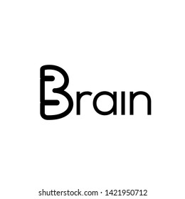 Education brain logo, simple modern concept. Can use for logo, icon, symbol, mascott vector