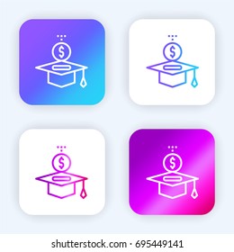 Education bright purple and blue gradient app icon