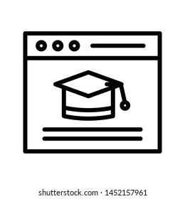 education browser thin line vector icon