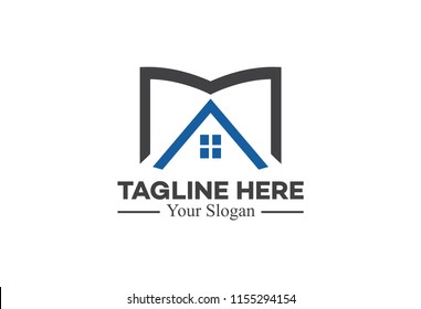 education building house logo