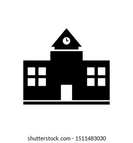 Education building, School icon vector illustration