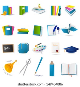 Education & Business Icons Set - Isolated On White Background - Vector Illustration, Graphic Design Editable For Your Design.