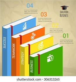 Education business infographic concept.