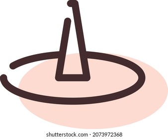 Botón educativo, ilustración, vector, sobre un fondo blanco.
