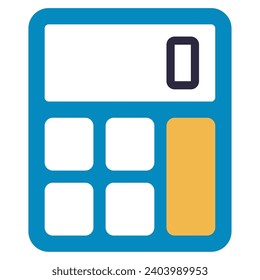 Calculadora de educación Ilustración de objetos vectoriales