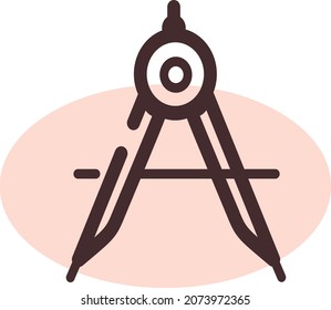 Education caliper, illustration, vector, on a white background.