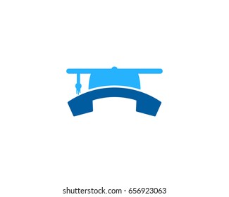 Education Call Icon Logo Design Element