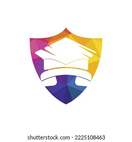 Design-Vorlage für das Vektorlogo von Education Call. Graduierungskappe und Logo für Handset.	