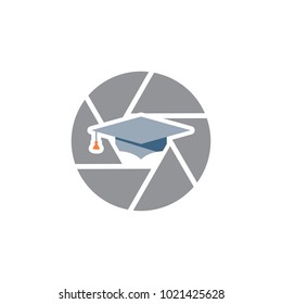 Education Camera Logo Icon Design