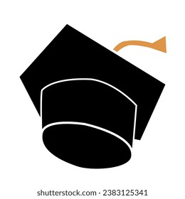 education cap. Class handwritten typography. Education. Students 2024 class vector