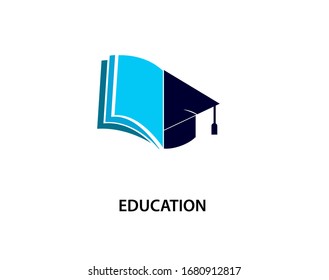 education and cap creative logo template design vector