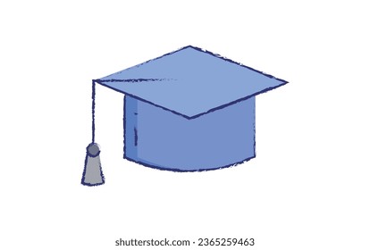Education cap hand drawn illustration