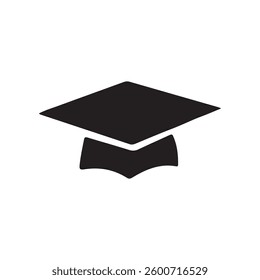 Education cap vector icon, Graduation cap hat vector icon design art