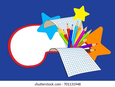 Education cartoon banner.