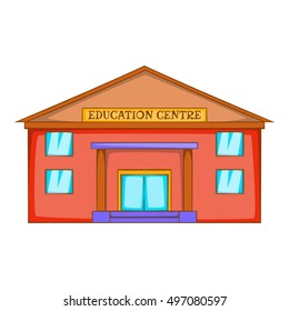 Education centre building icon. Cartoon illustration of education centre building vector icon for web