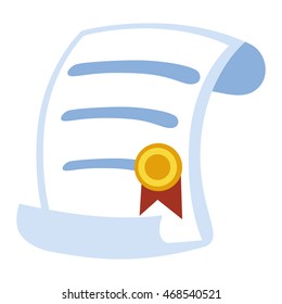 Education certificate diploma vector illustration