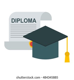 Education certificate diploma vector illustration