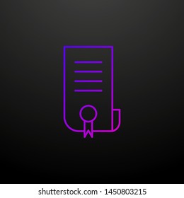 Education certificate line nolan icon. Elements of cv set. Simple icon for websites, web design, mobile app, info graphics