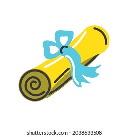 icono de registro de certificado educativo aislado
