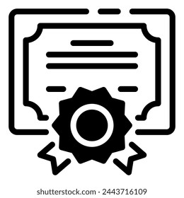 Certificado de educación Icono de línea simple Logo Símbolo