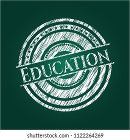 Education chalk emblem