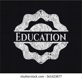 Education with chalkboard texture