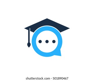 Education Chat Logo Design Template