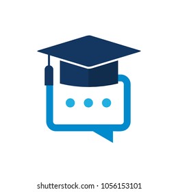 Education Chat Logo Icon Design