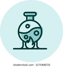 Education chemistry, illustration, vector on a white background.