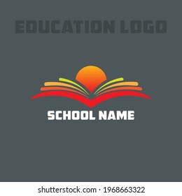 Education color 3d logo design