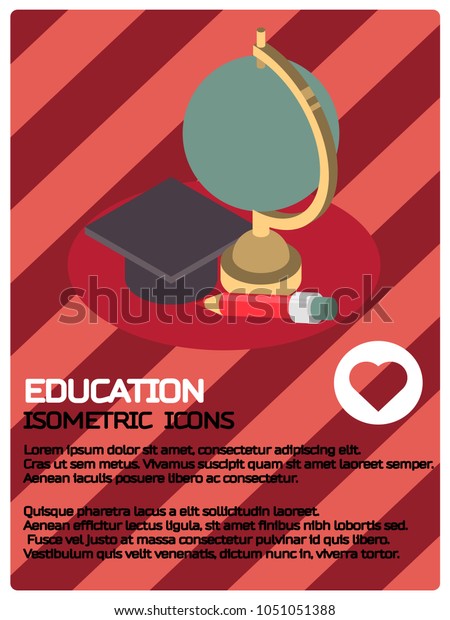 Education color isometric\
poster