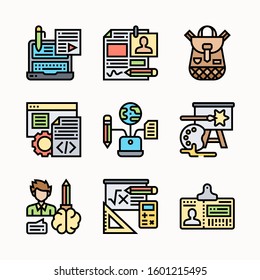 Education of Color vector icons