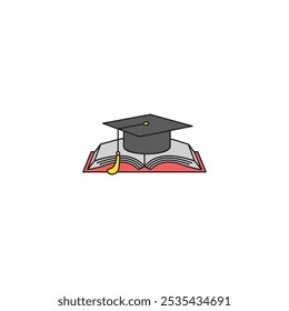 Icono de Vector de color Educación sobre fondo blanco. Stock Vector EPS10
