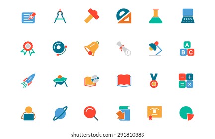 Education Colored Vector Icons