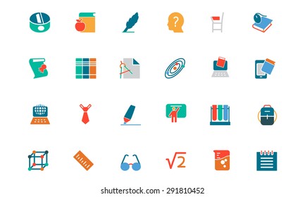 Education Colored Vector Icons