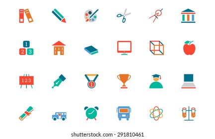 Education Colored Vector Icons