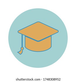 Education colorful icon. Vector isolation