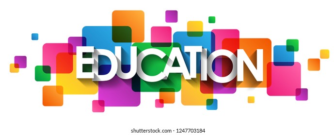 EDUCATION Colorful Typography Banner