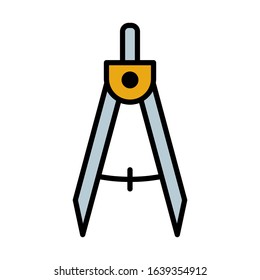 education compass icon vector design template in white background