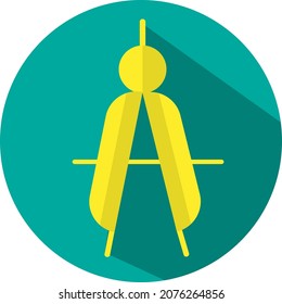Education compass, illustration, vector, on a white background.