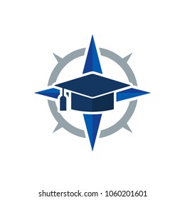 Education Compass Logo Icon Design
