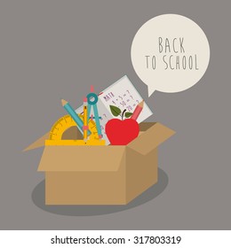 Education concept about back to school icons  design, vector illustration eps 10