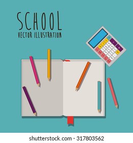 Education concept about back to school icons  design, vector illustration eps 10