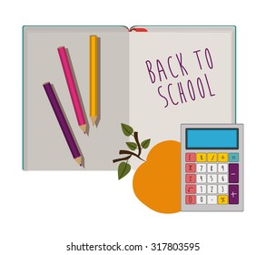 Education concept about back to school icons  design, vector illustration eps 10