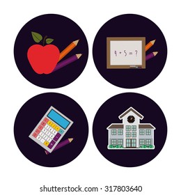 Education concept about back to school icons  design, vector illustration eps 10