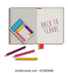 Education concept about back to school icons  design, vector illustration eps 10