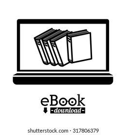 Education concept about the using of the ebooks, vector illustration eps 10