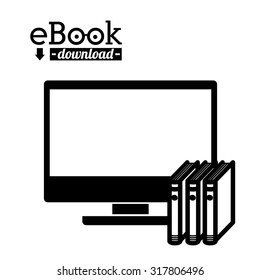 Education concept about the using of the ebooks, vector illustration eps 10