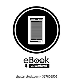 Education concept about the using of the ebooks, vector illustration eps 10