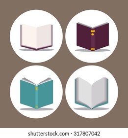 Education concept about the using of the ebooks, vector illustration eps 10